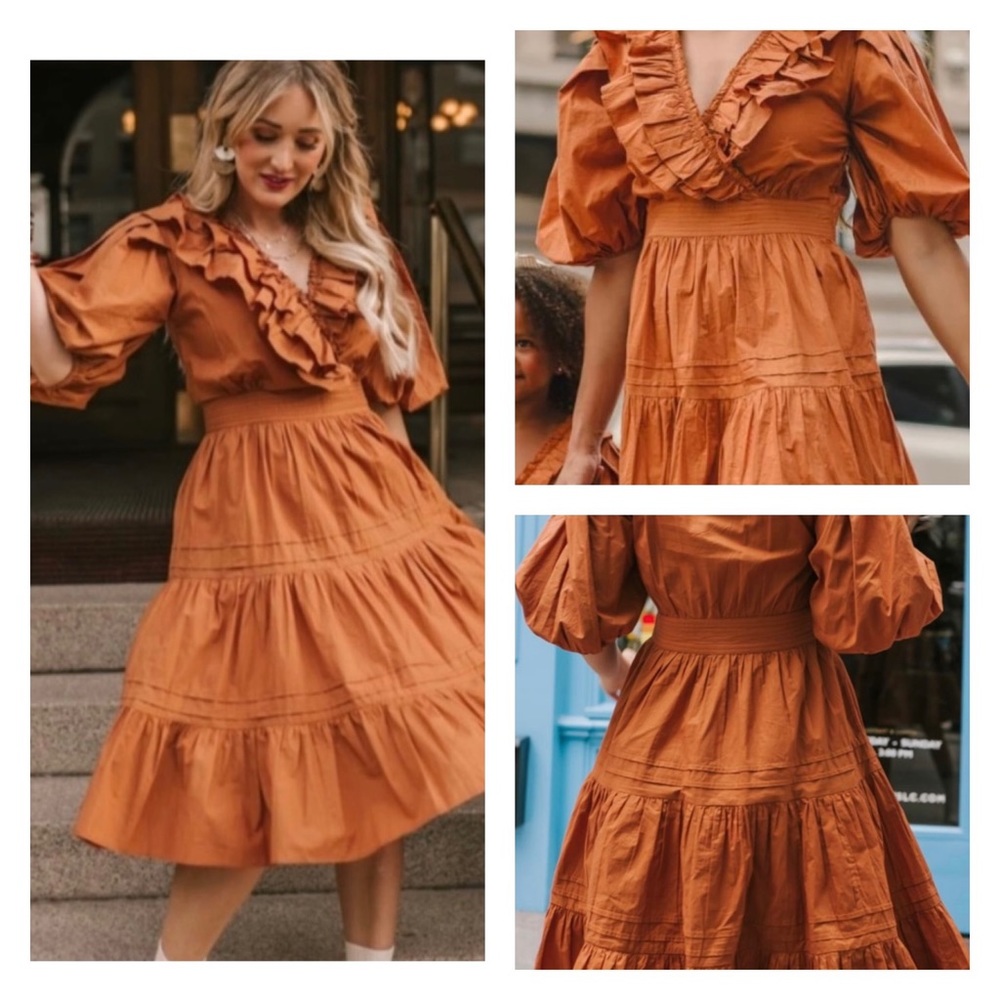 Ivy City Ginger Ruffle dress SZ M